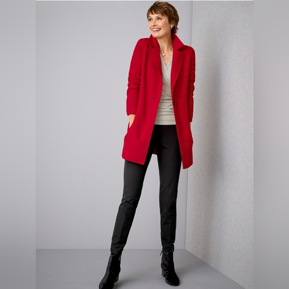 Talbots Double Faced Light Wool Jacket Size 6P